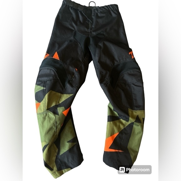*SOLD* THOR Motocross Boys Youth 24 Moto Thor Youth Sector Warship Pants Green - Picture 4 of 11